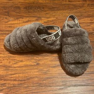 Grey UGG Slippers- Fluff Yeah Slippers